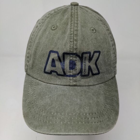 Adams Men's Slideback Hat Green Adjustable Graphic ADK Logo Cheese.com - Picture 3 of 12